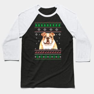 Cute Bulldog Lover Ugly Christmas Sweater For Women And Men Funny Gifts Baseball T-Shirt